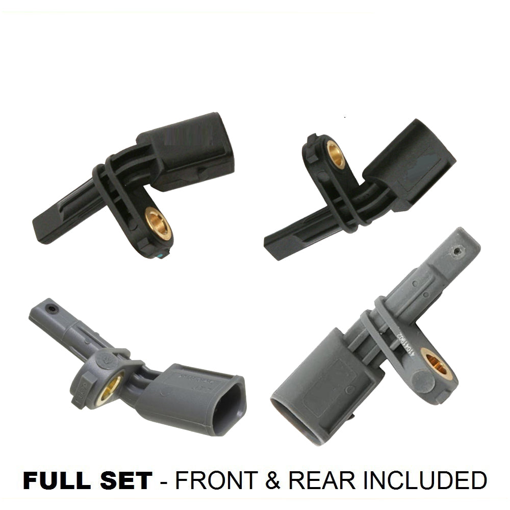4x PEC Front & Rear Wheel Speed Sensors For Audi Q3 8U 2.0L Dir. Inj. Turbo CULB