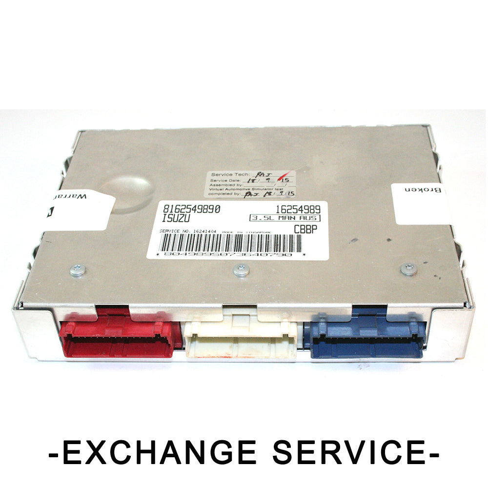 Re-manufactured OEM Engine Control Module For HOLDEN JACKAROO / FRONTERA. OE# 16241404 - Exchange