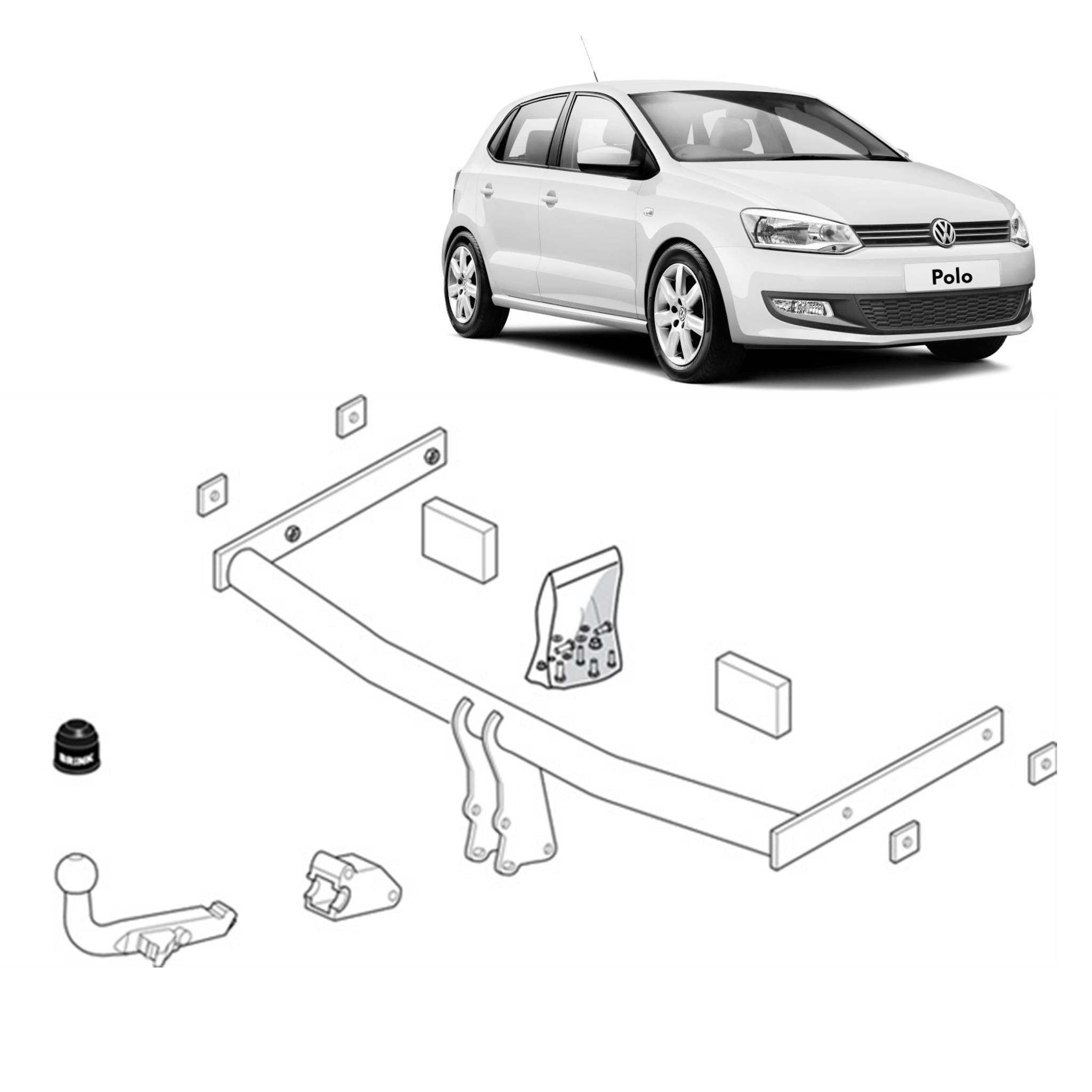 Brink Towbar for Volkswagen Polo (10/2001 - 06/2009)