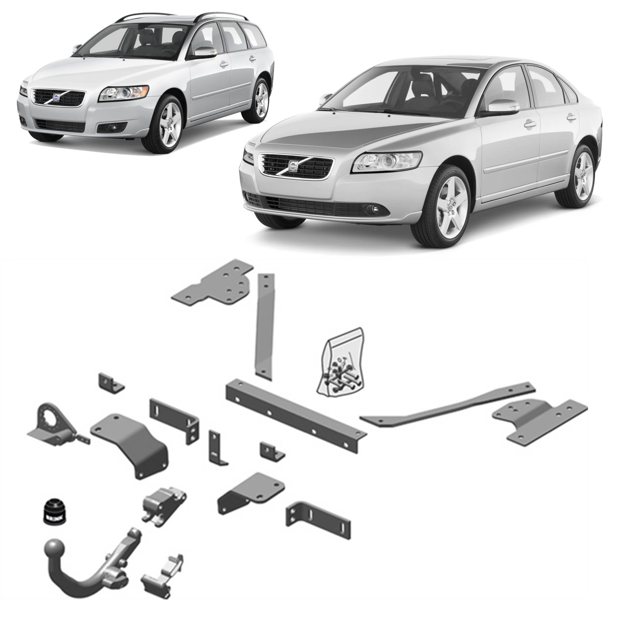 Brink Towbar for Volvo V50 (04/2004 - 12/2012), Volvo S40 (01/2004 - 12/2012)