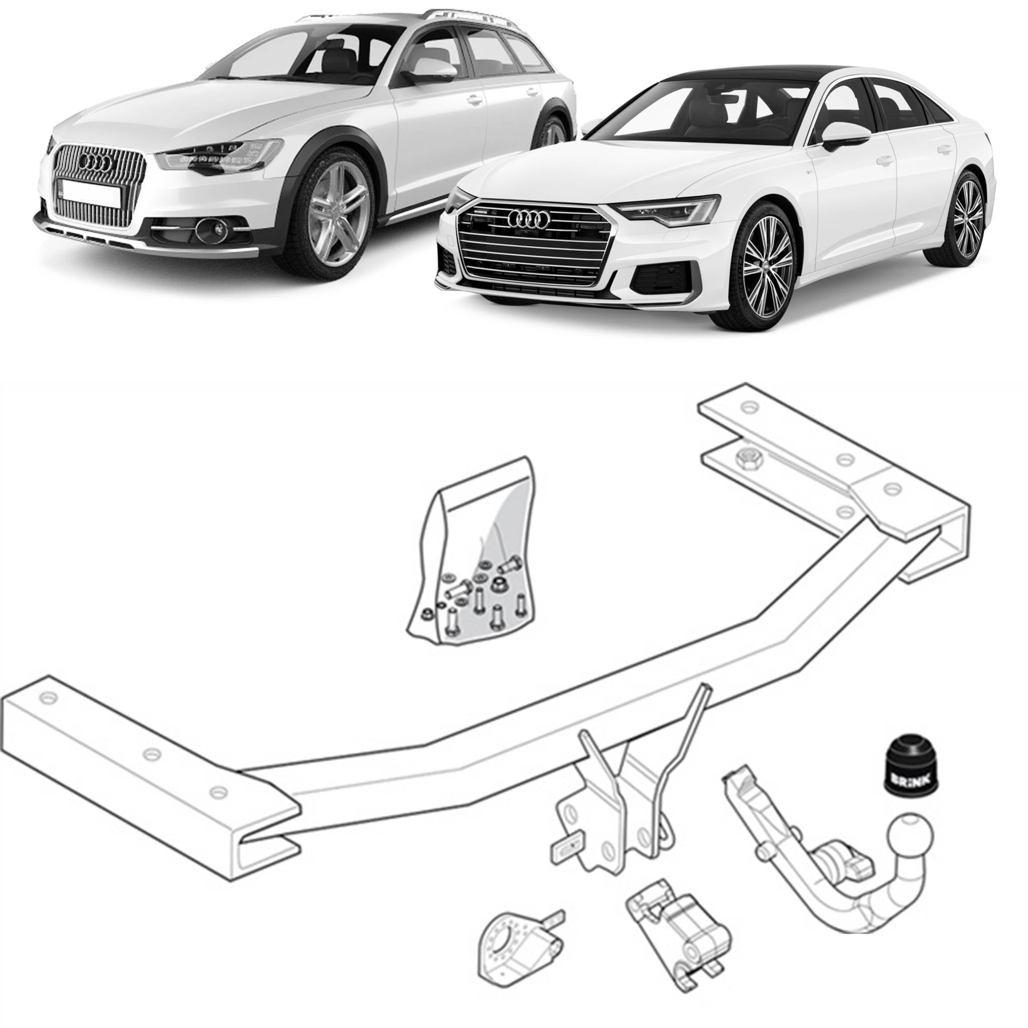 Brink Towbar for Audi A6 (03/2005 - 09/2018), Audi A6 (05/2004 - 03/2011)
