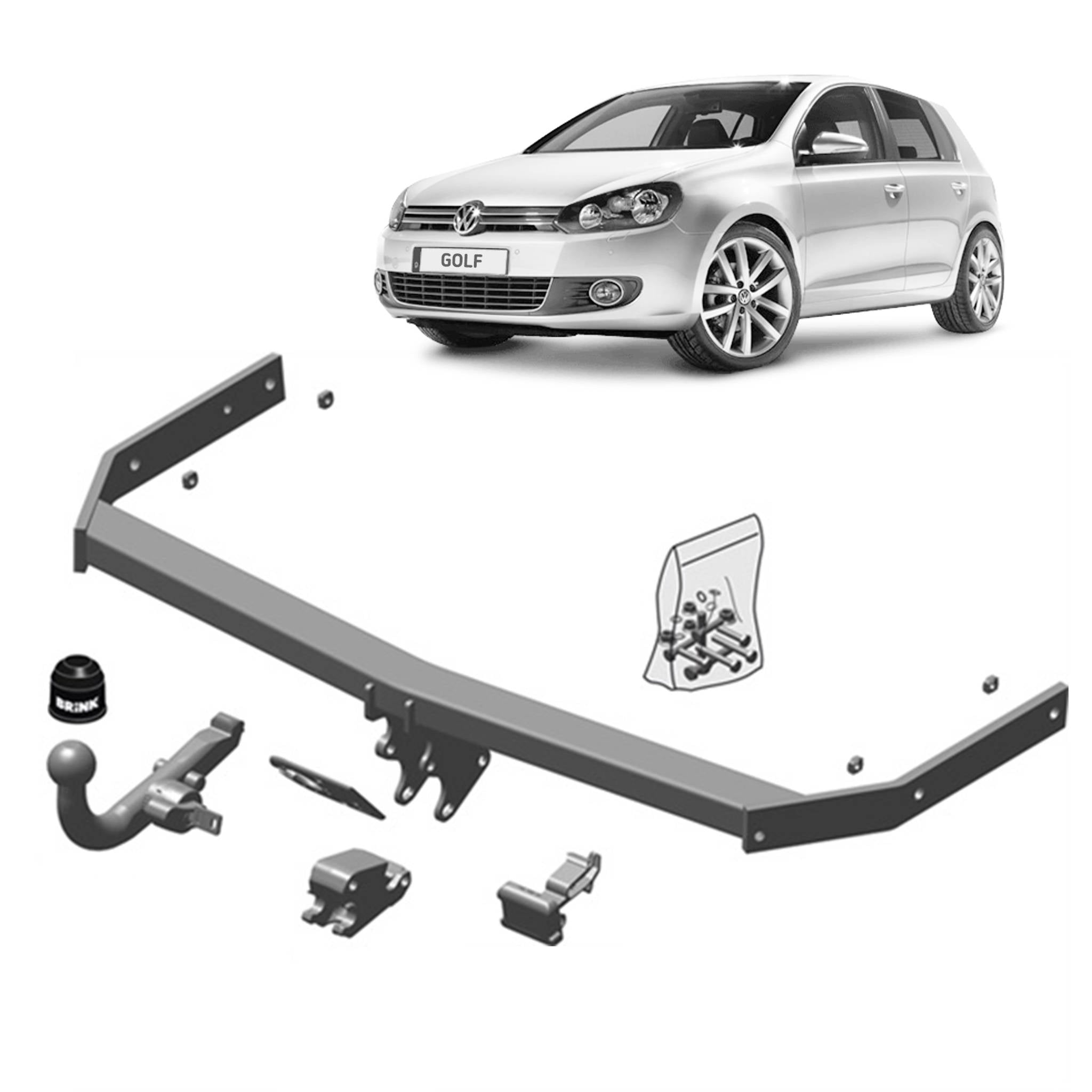 Brink Towbar for Volkswagen Golf (10/2008 - on), Volkswagen Golf (02/2009 - 02/2009)