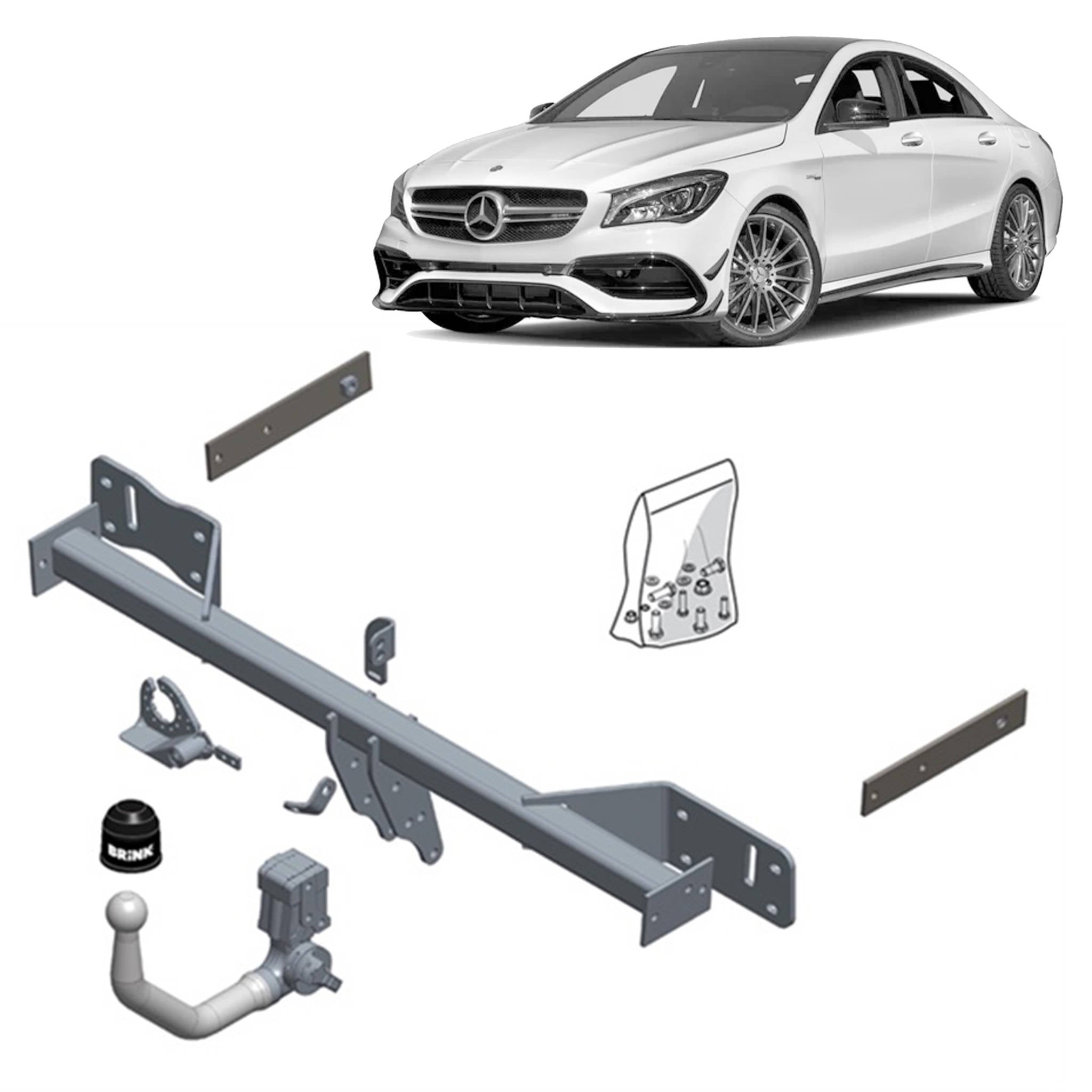 Brink Towbar for MERCEDES-BENZ CLA (01/2013 - on), MERCEDES-BENZ A-CLASS (06/2012 - 05/2018), MERCEDES-BENZ B-CLASS (11/2011 - 12/2018), MERCEDES-BENZ