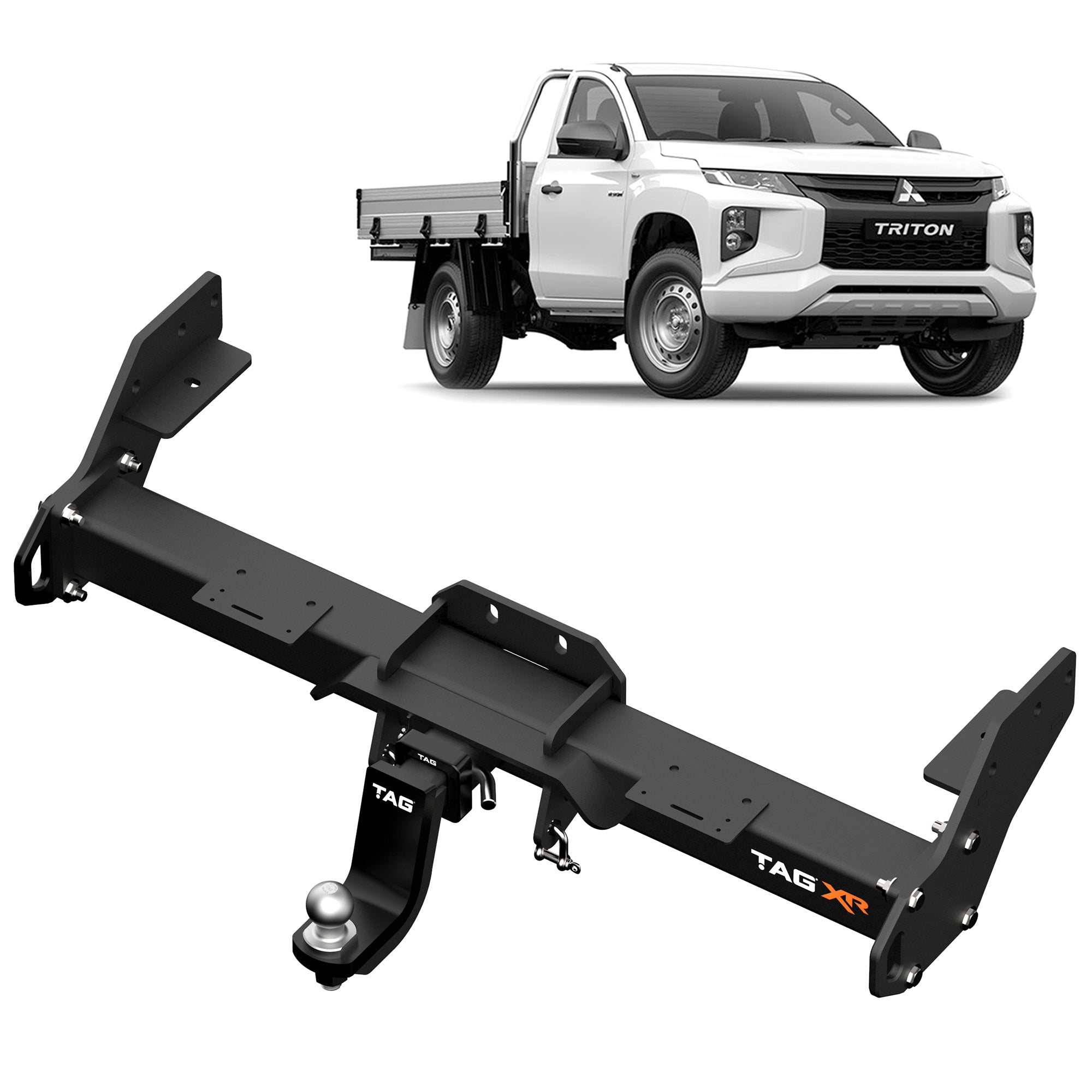 TAG 4x4 Recovery Towbar for Mitsubishi Triton MQ & MR Series Cab Chassis No Rear Step (01/2015 - 12/2023)